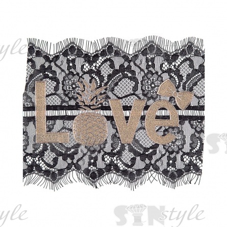 Аппликация кружевная пришивная, размер 230х200 мм фото 1