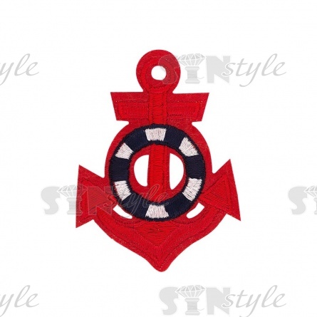 Термоаппликация "Якорь", размер 50х64 мм фото 1