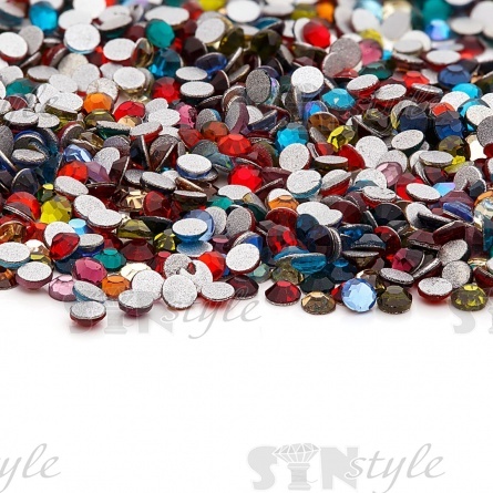 Стразы холодной фиксации SS6, цвет МIХ фото 3