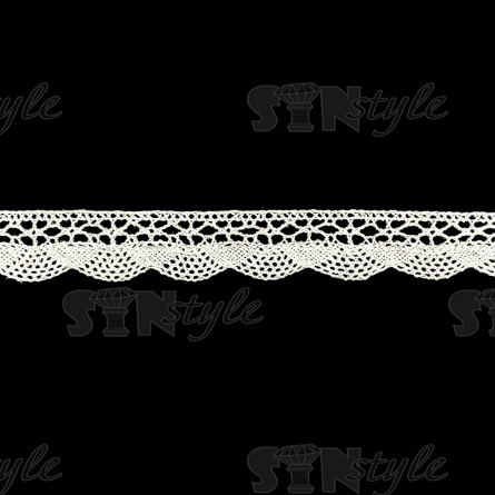 Кружево вязаное плетеное, ширина 20 мм, цвет молочный, намотка 15 ярдов (D12) (E9) фото 2