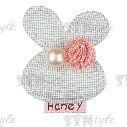 Аппликация 3D "Зайчик", цвет мятный, размер 40х50 мм фото 1