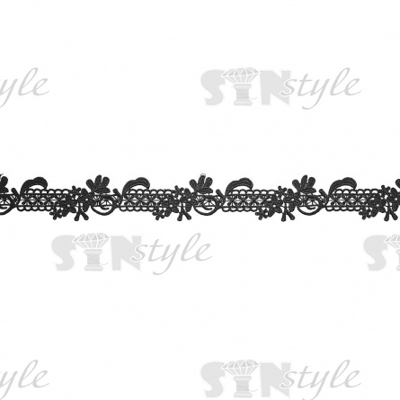 Кружево ажурное, ширина 50 мм, цвет черный, намотка 15 ярдов фото 2