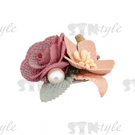 Цветочки декоративные, цвет грязно-розовый, размер 60х60 мм фото 3