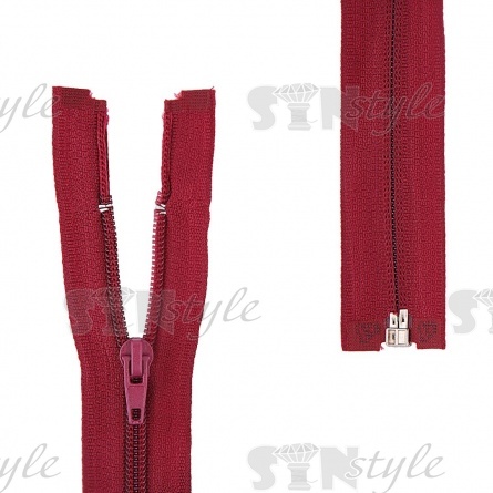 Молиня спираль, тип 5, разьемная, длина 85 см, цвет 177 (бордовый), "простой" бегунок фото 1