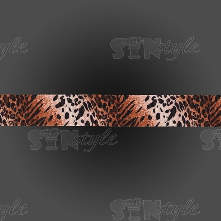 Лента репсовая, с анималистическим принтом, ширина 25 мм, намотка 20 ярдов фото 2