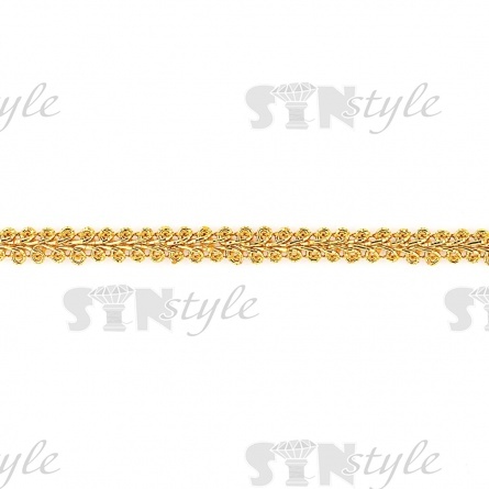 Тесьма отделочная металлизированная, ширина 11 мм, цвет золотой, намотка 15 ярдов фото 1