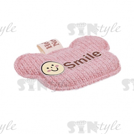 Аппликация 3D "Мишка", цвет грязно-розовый, размер 48х40 мм фото 2