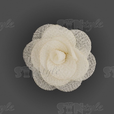 Цветочки декоративные, цвет шампань, размер 40 мм,  фото 1