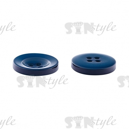 Пуговица пластиковая на четыре прокола, бирюзовая, 44L фото 3