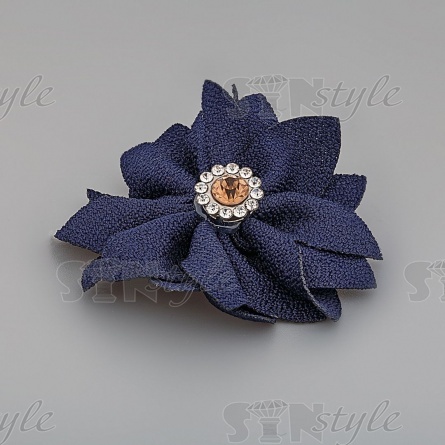 Цветочки декоративные, цвет темно-синий, размер 45 мм, фото 2