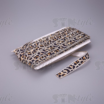 Лента декоративная со стразами на термоклеевой основе, ширина 20 мм, намотка 20 Y фото 3