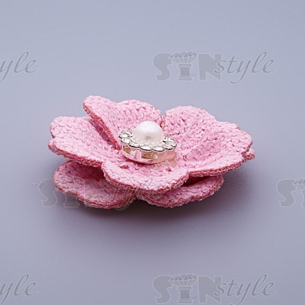 Цветочки декоративные, цвет грязно-розовый, размер 33 мм,  фото 2