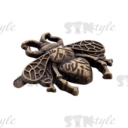 Брошь металлическая, тип крепления "усики", размер 27х25 мм фото 2