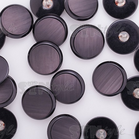 Пуговица пластиковая на ножке, размер 48L, цвет черный фото 3