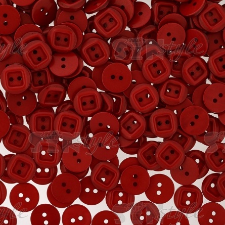 Пуговица пластиковая на два прокола, 20L, цвет бордовый фото 3