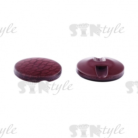 Пуговица пластиковая на полуножке, размер 34L, форма круглая, цвет грязно-розовый фото 2