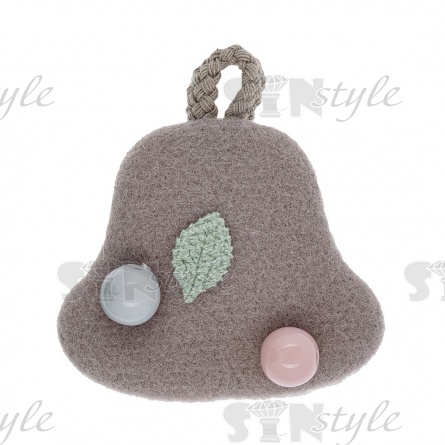 Аппликация 3D "Колокольчик", цвет серый, размер 50х60 мм фото 1