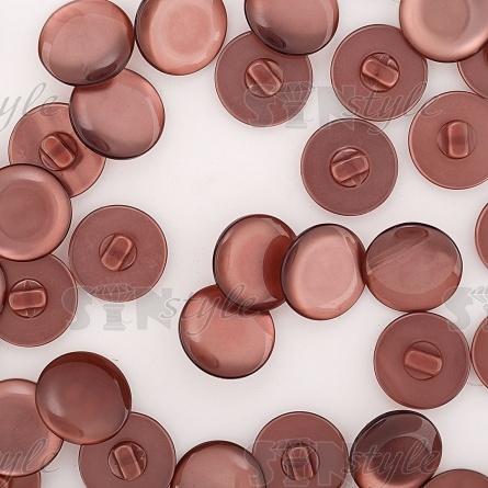 Пуговица пластиковая на ножке, коричневая перламутровая, 32L фото 3