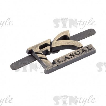 Брошь металлическая, тип крепления "усики", цвет бронза, размер 17мм/10мм фото 2