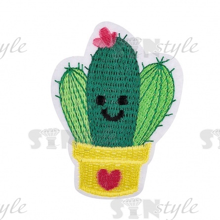 Термоаппликация "Кактус", размер 50х65 мм  фото 1