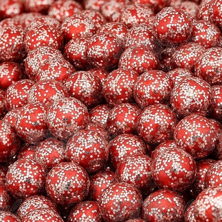 Бусины под жемчуг прибивные с серебряным напылением, размер 6 мм, цвет бордовый, вес 500 г  фото 3