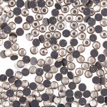 Стразы термоклеевые стеклянные SS16, форма круг, цвет дымчатый (906), 1440  шт/уп фото 1
