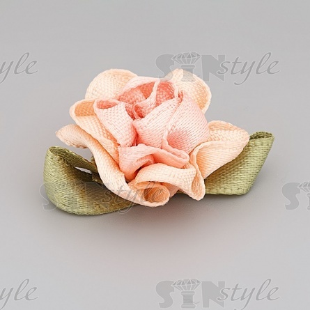 Цветочки декоративные, цвет персиковый, размер 23х30 мм фото 2