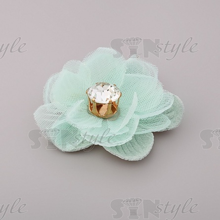 Цветочки декоративные, цвет мятный, размер 45 мм, фото 2