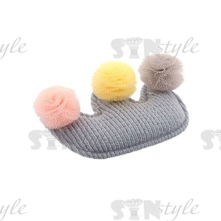 Аппликация 3D "Корона", цвет серый, размер 45х35 мм фото 2