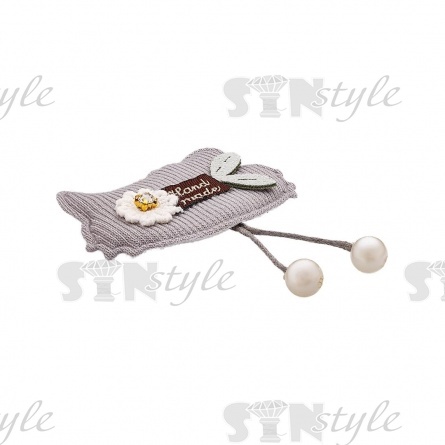 Аппликация 3D "Котик", цвет серый, размер 55х70 мм фото 2