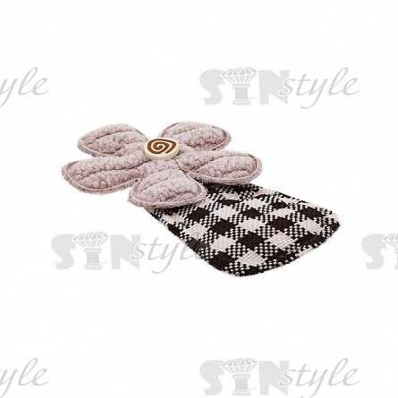 Аппликация 3D "Цветочек", цвет серый, размер 25х40 мм фото 2