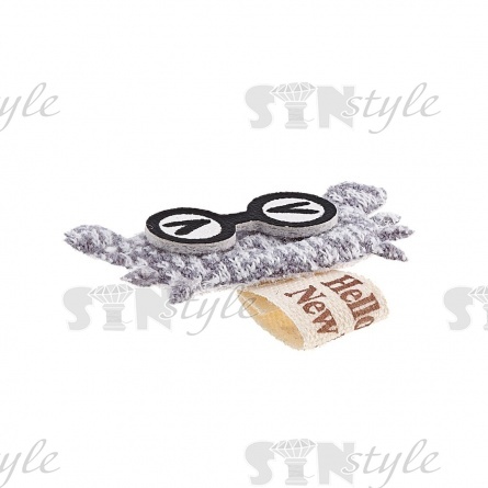 Аппликация 3D, цвет серый, размер 30х25 мм фото 2