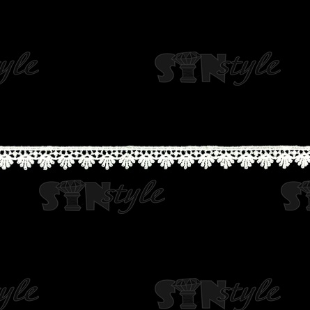 Кружево ажурное матовая нить, ширина 15 мм, цвет белый, намотка 15 ярдов фото 1