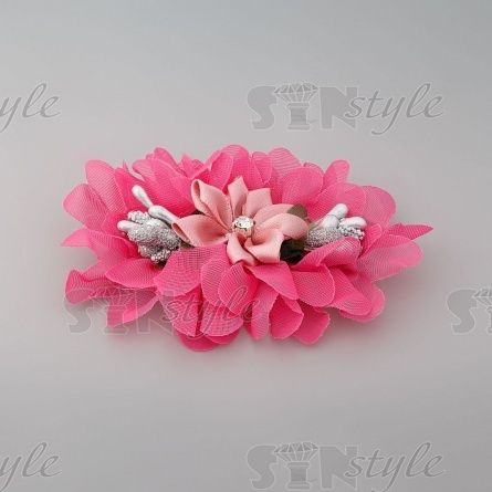 Цветочки декоративные, цвет розовый, размер 90х75 мм, фото 2