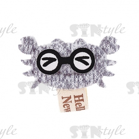 Аппликация 3D, цвет серый, размер 30х25 мм фото 1