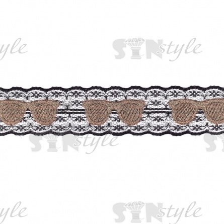 Аппликация кружевная пришивная, ширина 45 мм фото 1