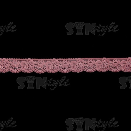 Кружево эластичное, ширина 40 мм, цвет грязно-розовый, намотка 30 ярдов фото 1