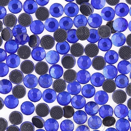 Стразы термоклеевые стеклянные SS20, форма круг, цвет ярко-синий (920), 720 шт/уп фото 2