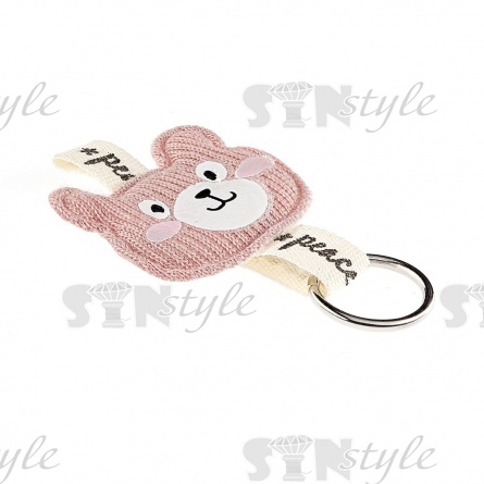 Аппликация 3D "Мишка", цвет грязно-розовый, размер 32х50 мм фото 2