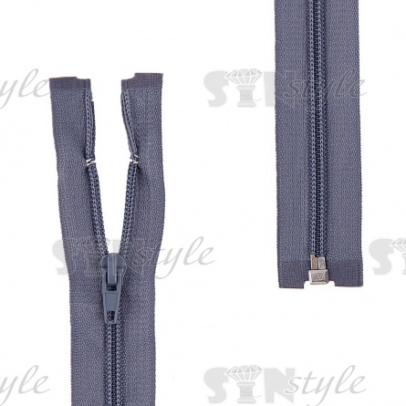 Молиня спираль, тип 5, разьемная, длина 65 см, цвет 316 (серый), "простой" бегунок фото 1