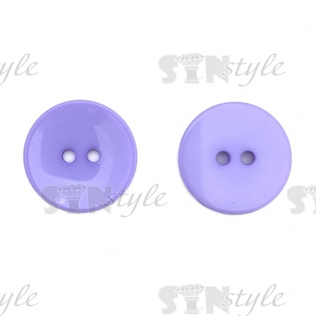 Пуговица пластиковая на два прокола, размер 40L, цвет сиреневый фото 1