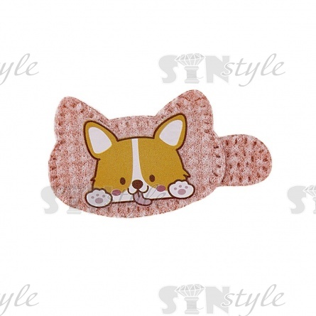 Аппликация 3D "Лисичка", цвет грязно-розовый, размер 53х28 мм фото 1