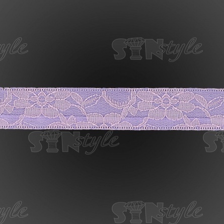 Декоративная лента двухслойная, цвет фиолетовый, ширина 25 мм, намотка 20 ярдов фото 3