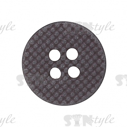 Пуговица пластиковая на четыре прокола, размер 24L, цвет серый фото 2