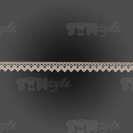 Кружево вязаное плетеное, ширина 17 мм, цвет бежевый, намотка 15 ярдов, (D5) (E9) фото 1