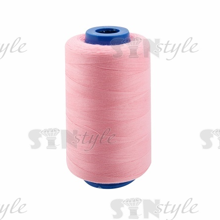 Нитки полиэстер 40/2, цвет №152 (грязно-розовый),  5000Y фото 1