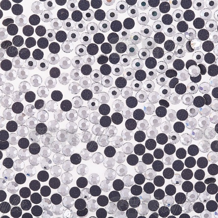 Стразы термоклеевые стеклянные SS10, форма круг, цвет прозрачный кристалл.1440шт/уп фото 1