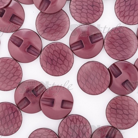 Пуговица пластиковая на полуножке, размер 34L, форма круглая, цвет грязно-розовый фото 3