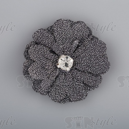 Цветочки декоративные, цвет темно-серый, размер 40 мм,  фото 1