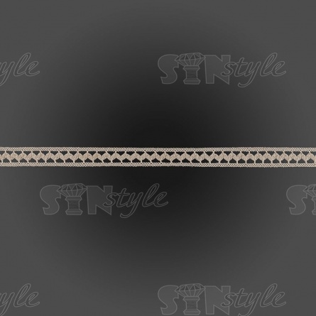 Кружево вязаное плетеное, ширина 13 мм, цвет бежевый, намотка 15 ярдов  фото 1